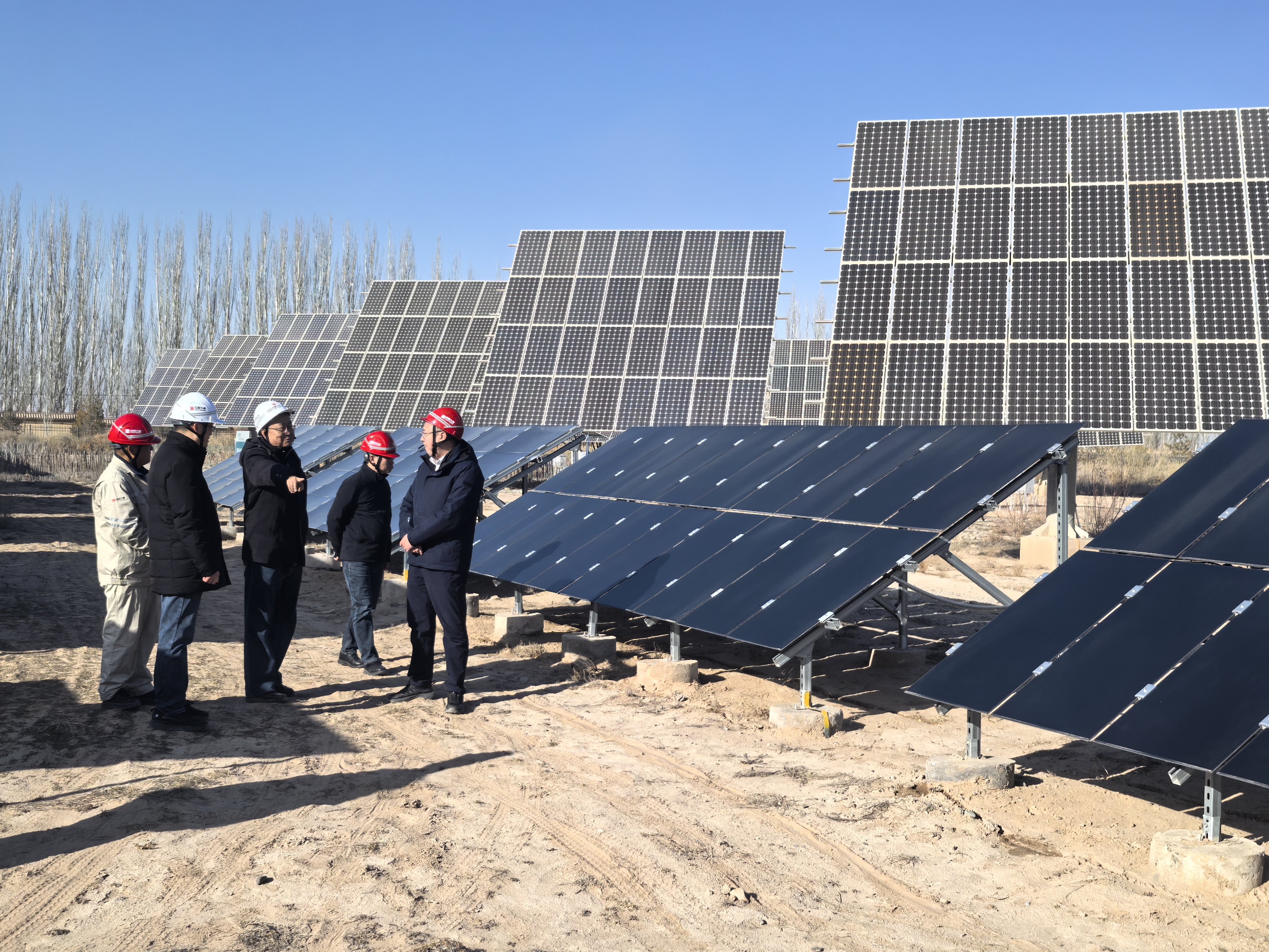 甘肃自然能源研究所赴大唐武威科技示范光伏电站考察调研